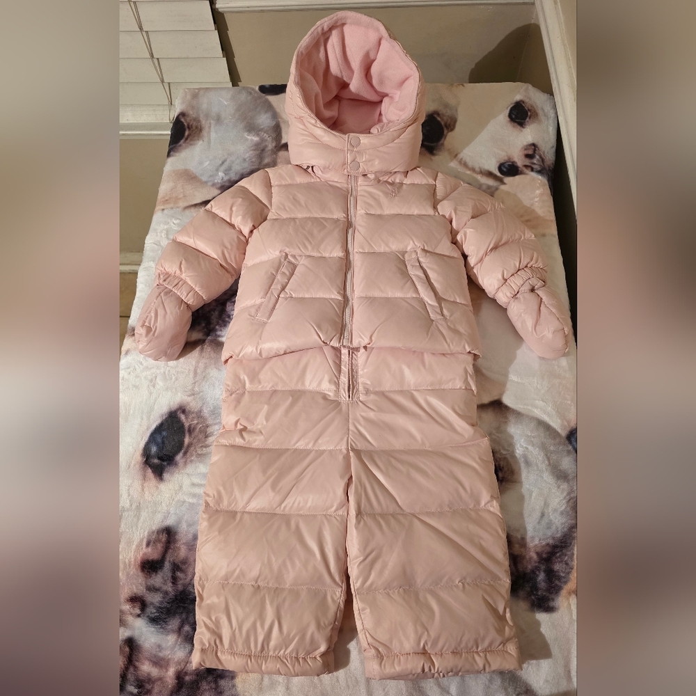 Ralph Lauren Baby Light Pink Puffer Snowsuit